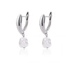 Women's Simple Freshwater Baroque Pearl Earrings Copper Electroplated Geometric Style