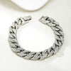 Women's Simple Full Rhinestone Cuban Chain Bracelet In Electroplated Zinc Alloy Personality Style Light Luxury Jewelry