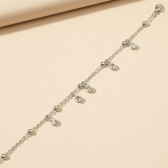 Women's Simple Geometric Alloy Anklet Natural Fashion Minimalist Uninlaid Anklet Trendy Versatile Jewelry
