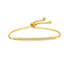 Women's Simple Geometric Alloy Bracelet With Micro Inlay Zircon Single Row Push Pull Adjustable Fashion Bracelet