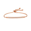 Women's Simple Geometric Alloy Bracelet With Micro Inlay Zircon Single Row Push Pull Adjustable Fashion Bracelet