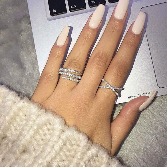 Women's Simple Geometric Alloy Three Circle Ring With Micro Inlaid Rhinestones Electroplated Fashion Ring