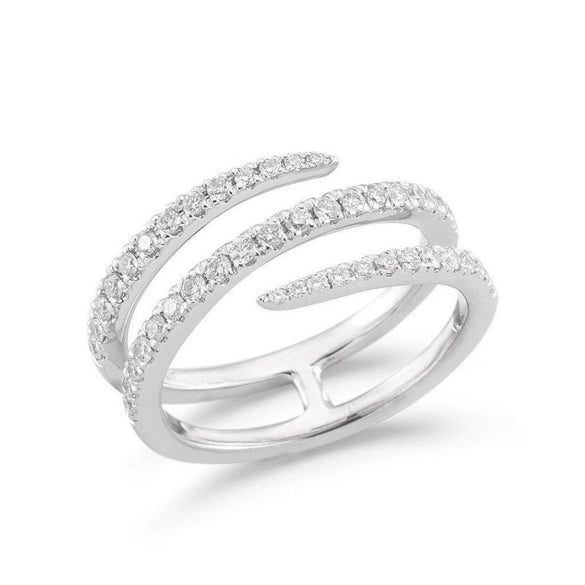 Women's Simple Geometric Alloy Three Circle Ring With Micro Inlaid Rhinestones Electroplated Fashion Ring