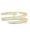 Women's Simple Geometric Alloy Three Circle Ring With Micro Inlaid Rhinestones Electroplated Fashion Ring