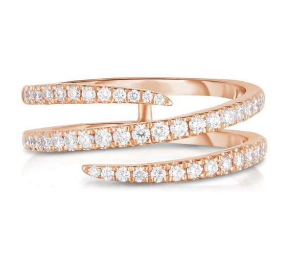Women's Simple Geometric Alloy Three Circle Ring With Micro Inlaid Rhinestones Electroplated Fashion Ring