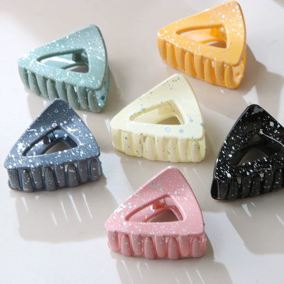 Women's Simple Geometric Baking Paint Hair Clip Horsetail Clip Grip Clip Claw Clip