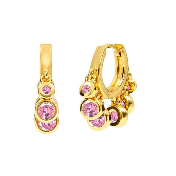 Women's Simple Geometric Circle Earrings With Silver Needle And Electroplated Copper Minimalist Versatile Style