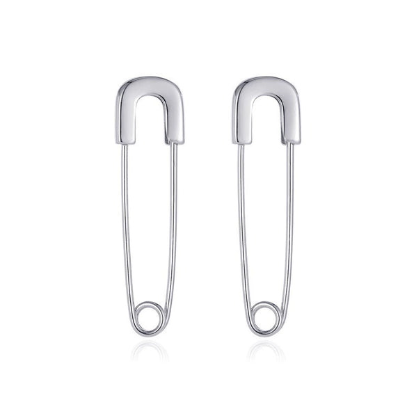 Women's Simple Geometric Copper Diamond Paper Clip Earrings