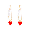 Women's Simple Geometric Copper Diamond Paper Clip Earrings