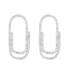 Women's Simple Geometric Copper Diamond Paper Clip Earrings