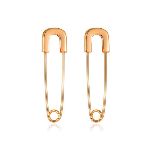 Women's Simple Geometric Copper Diamond Paper Clip Earrings