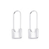 Women's Simple Geometric Copper Diamond Paper Clip Earrings