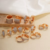 Women's Simple Geometric Copper Heartshaped Ushaped Ear Buckle Diamondembedded Electroplated Earrings Jewelry