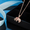 Women's Simple Geometric Copper Pendant Necklace With Rose Gold Tone Zircon Micro Inlay And Cross Chain
