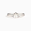 Women's Simple Geometric Copper Zircon Inlaid Ring