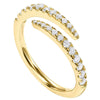 Women's Simple Geometric Copper Zirconia Ring Minimalist Style Open Adjustable