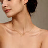 Women's Simple Geometric Cross Necklace In Electroplated Copper With O Shaped Chain Light Luxury Fashion Jewelry