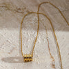 Women's Simple Geometric Electroplated Stainless Steel Oshaped Chain Collarbone Necklace