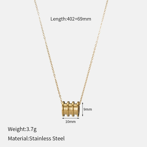 Women's Simple Geometric Electroplated Stainless Steel Oshaped Chain Collarbone Necklace
