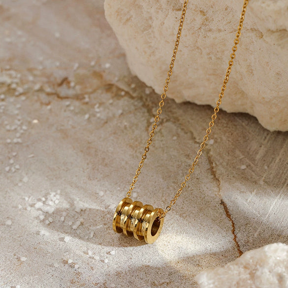 Women's Simple Geometric Electroplated Stainless Steel Oshaped Chain Collarbone Necklace
