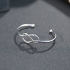 Women's Simple Geometric Knot Open Bracelet Gold Plated Copper Bangle With Figure Eight Shape Business Style
