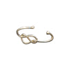 Women's Simple Geometric Knot Open Bracelet Gold Plated Copper Bangle With Figure Eight Shape Business Style