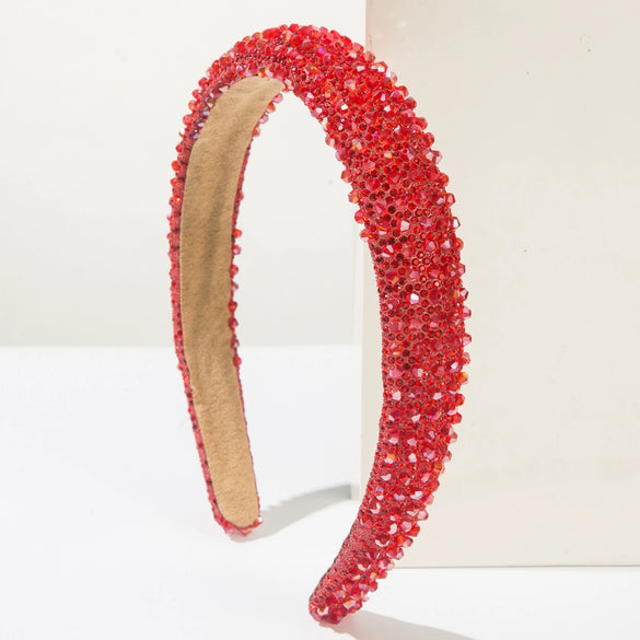 Women's Simple Geometric Plastic And Resin Inlaid Crystal Rhinestone Headband