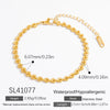 Women's Simple Geometric Stainless Steel And 18K Gold Electroplated Bracelet
