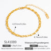 Women's Simple Geometric Stainless Steel And 18K Gold Electroplated Bracelet