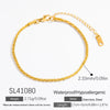 Women's Simple Geometric Stainless Steel And 18K Gold Electroplated Bracelet
