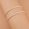 Women's Simple Geometric Stainless Steel Beaded Anklet Set Fashion Fashionable Broken Silver Style Foot Jewelry