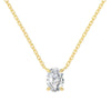 Women's Simple Geometric 925 Sterling Silver Pendant Necklace With Electroplating