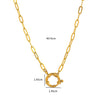 Women's Simple Geometric Titanium Steel Chain With 18K Gold Spring Buckle And Open Ring Furnace Vacuum Plated