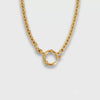 Women's Simple Geometric Titanium Steel Chain With 18K Gold Spring Buckle And Open Ring Furnace Vacuum Plated