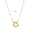 Women's Simple Geometric Titanium Steel Chain With 18K Gold Spring Buckle And Open Ring Furnace Vacuum Plated