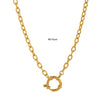 Women's Simple Geometric Titanium Steel Chain With 18K Gold Spring Buckle And Open Ring Furnace Vacuum Plated