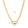 Women's Simple Geometric Titanium Steel Chain With 18K Gold Spring Buckle And Open Ring Furnace Vacuum Plated