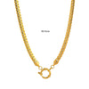 Women's Simple Geometric Titanium Steel Chain With 18K Gold Spring Buckle And Open Ring Furnace Vacuum Plated