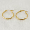 Women's Simple Geometric 316L Stainless Steel Earrings With Electroplating And Great Wall Pattern Buckle
