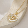 Women's Simple Geometric Tree Of Life Pendant Necklace With Copper Plated Real Gold And Zircon Shell