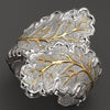Women's Simple Geometric Two Tone Gold Plated Metal Ring With Electroplated Finish Fashion Jewelry