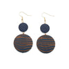 Women's Simple Geometric Wood Pendant Earrings Minimalist Combination Drop Earrings