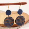 Women's Simple Geometric Wood Pendant Earrings Minimalist Combination Drop Earrings