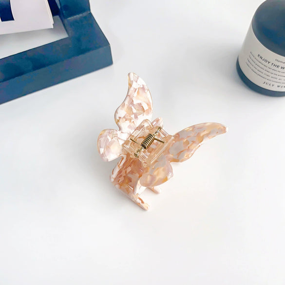 Women's Simple Handmade Acetic Acid Plate Butterfly Hair Grab Clip Hair Accessories
