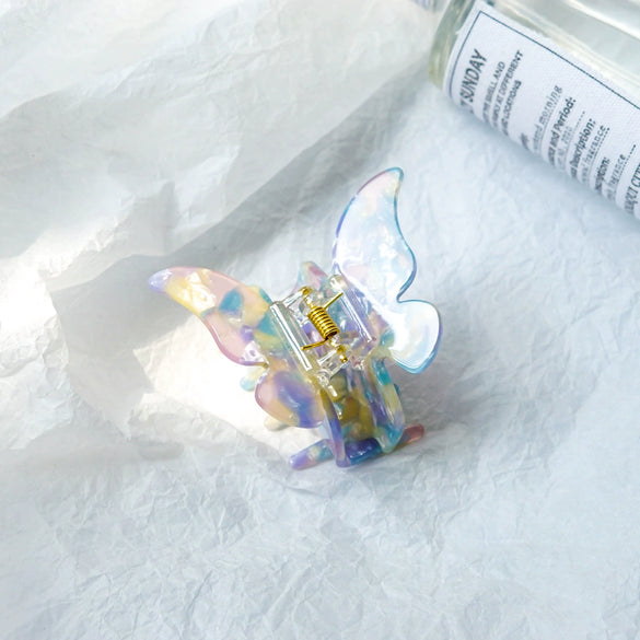 Women's Simple Handmade Acetic Acid Plate Butterfly Hair Grab Clip Hair Accessories