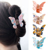 Women's Simple Handmade Acetic Acid Plate Butterfly Hair Grab Clip Hair Accessories