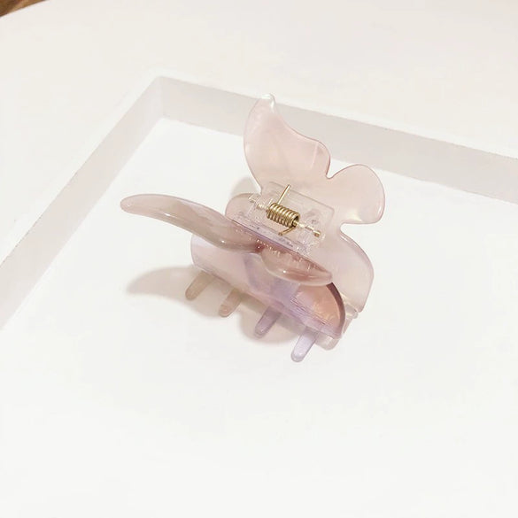 Women's Simple Handmade Acetic Acid Plate Butterfly Hair Grab Clip Hair Accessories