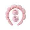 Women's Simple Handmade Mixed Material Face Washing And Hair Band Set