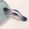 Women's Simple Handmade Plastic Resin Shark Grabber Hair Clip Frosted Duckbill Backofhead Hair Accessory