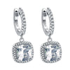 Women's Simple Heart Shaped Sterling Silver Stud Earrings With Zircon And Pearl Electroplated Bow Design